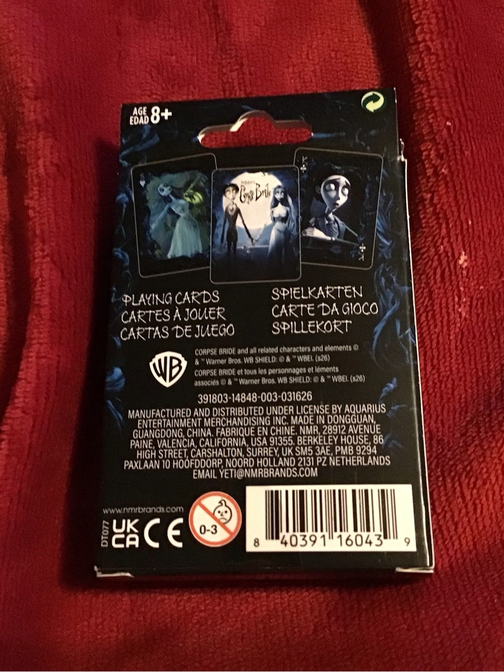 Burton Corpse Bride Playing Cards - Blue and Black Deck - Picture 4 of 4